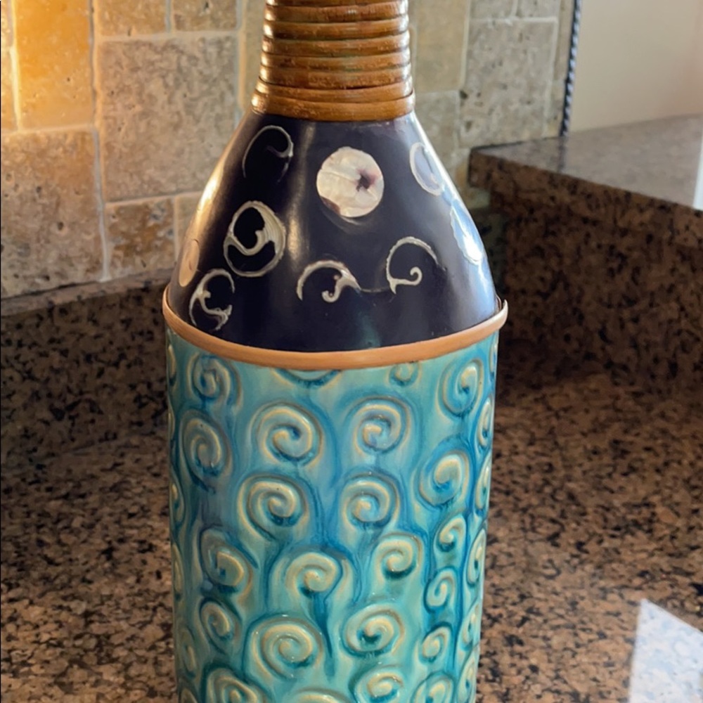 Turquoise/ Brown Vase